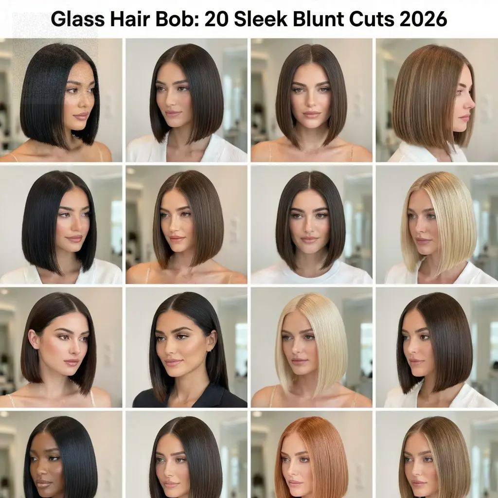 Glass Hair Bob- 20 Sleek Blunt Cuts 2026