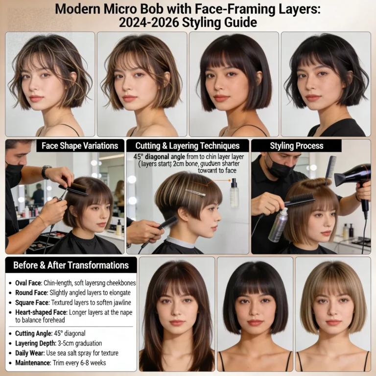 Modern Micro Bob with Face-Framing Layers