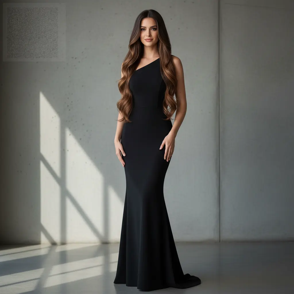 Sleek Brunette Balayage Length One