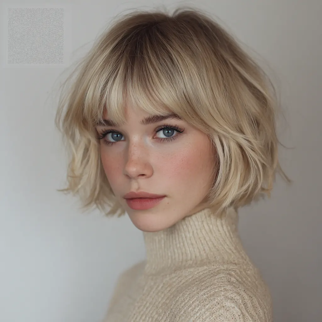 Textured Bob face Framing