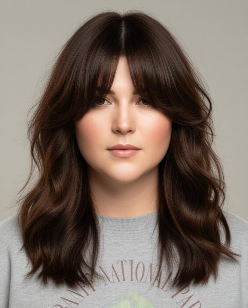 Wolf Cut with Curtain Bangs