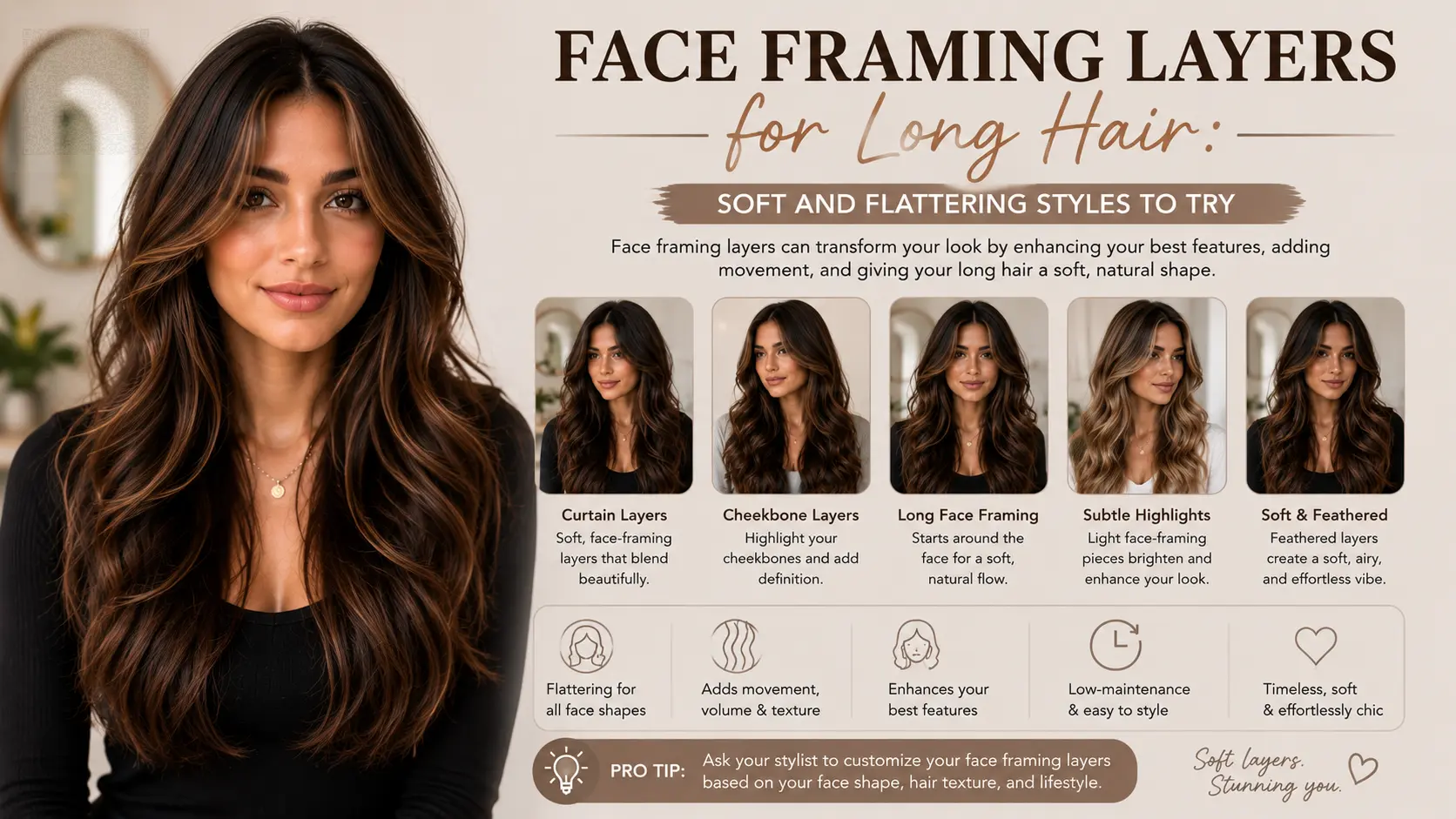 Face Framing Layers for Long Hair: Soft and Flattering Styles to Try
