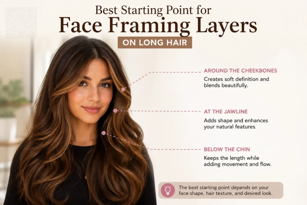 Best Starting Point for Face Framing Layers on Long Hair