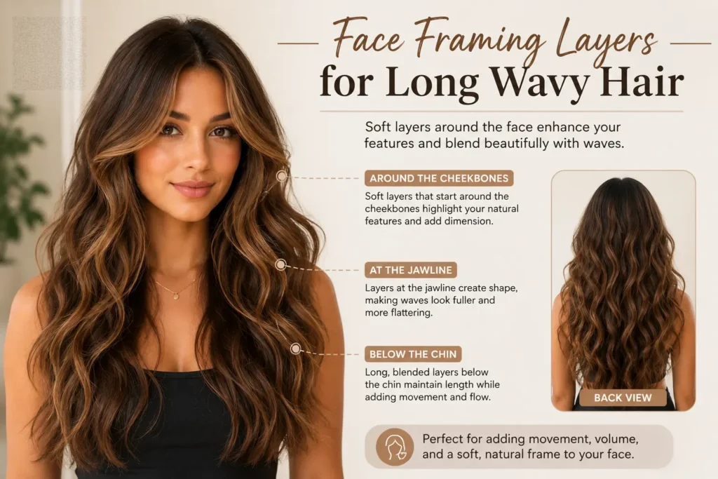 Face Framing Layers for Long Wavy Hair