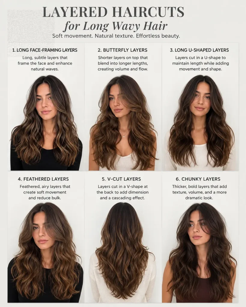 Layered Haircuts for Long Wavy Hair