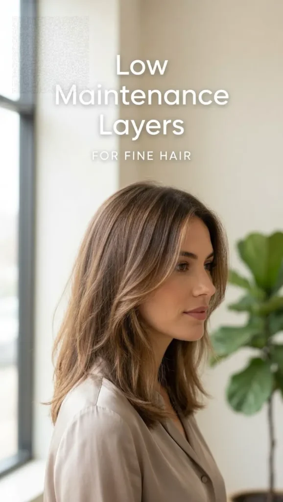Low Maintenance Layers for Fine Hair