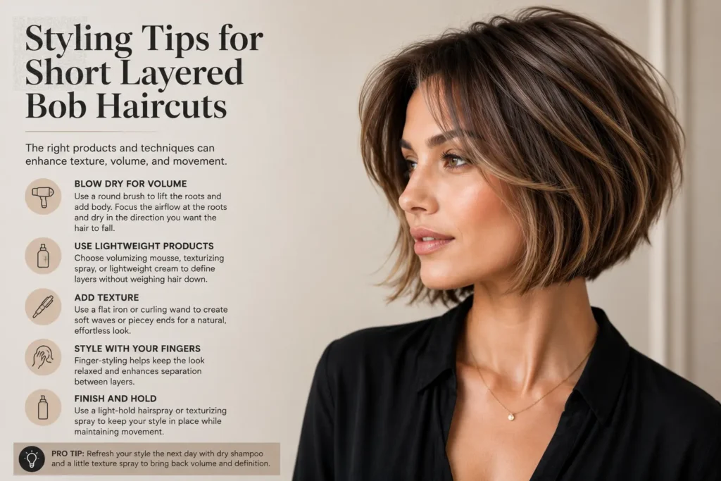 Styling Tips for Short Layered Bob Haircuts