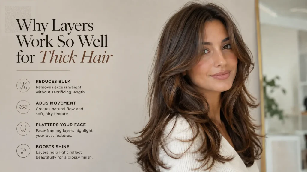 Face-Framing Layers for Thick Hair