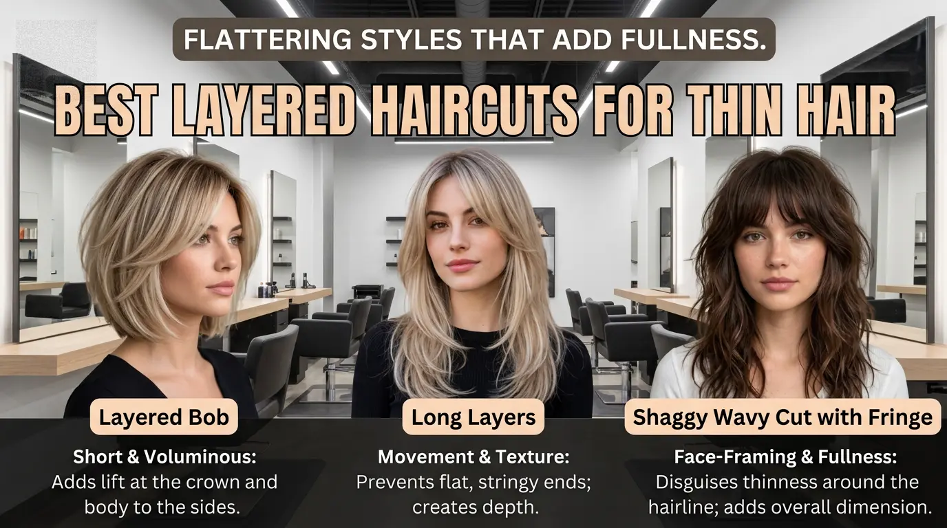 layered haircut for thin hair