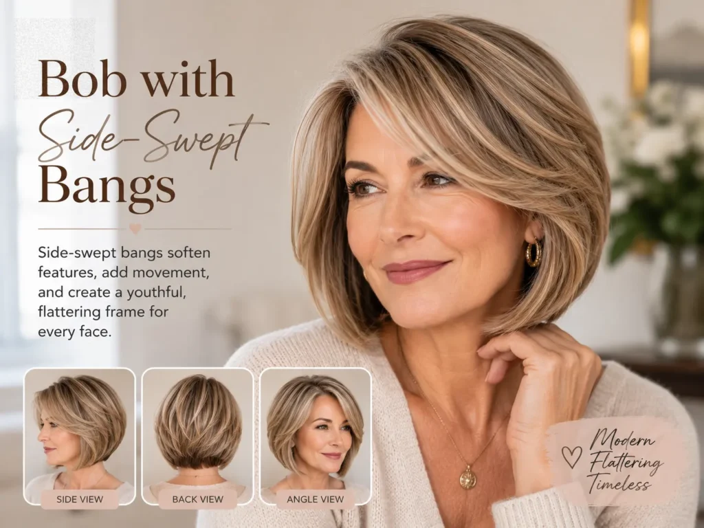 Bob with Side-Swept Bangs