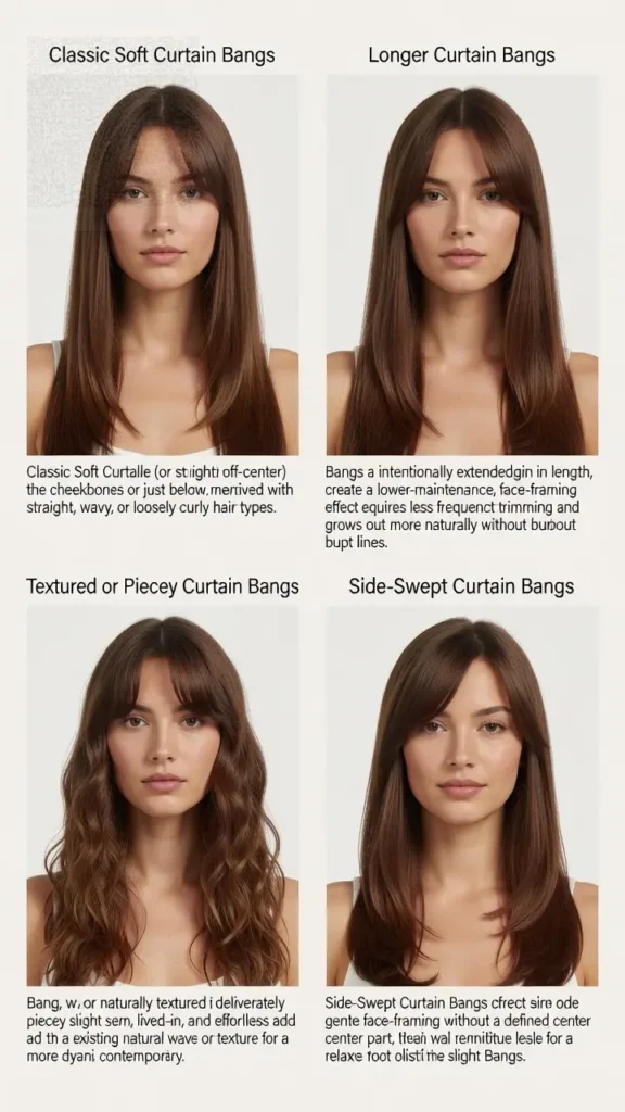 Best Curtain Bang Styles for Long Hair