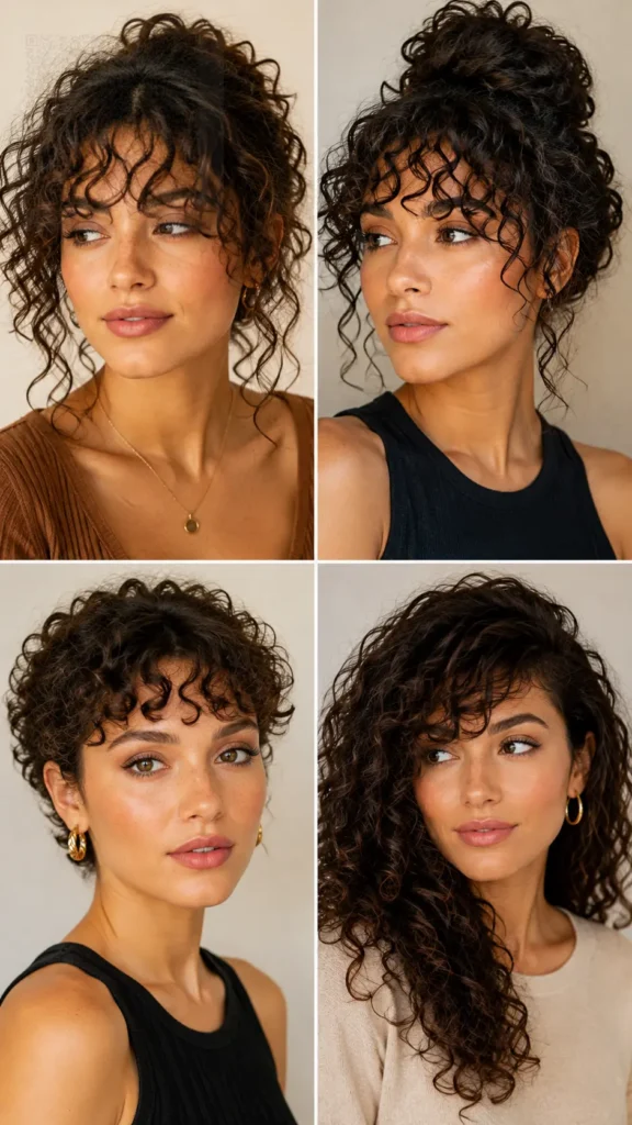 Best Types of Curly Bangs