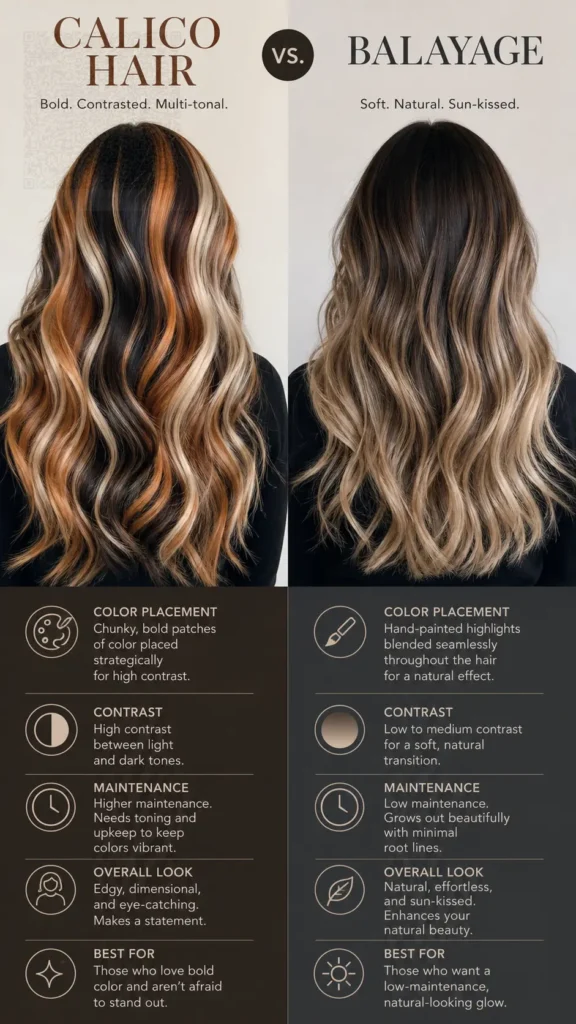 Calico Hair vs. Balayage