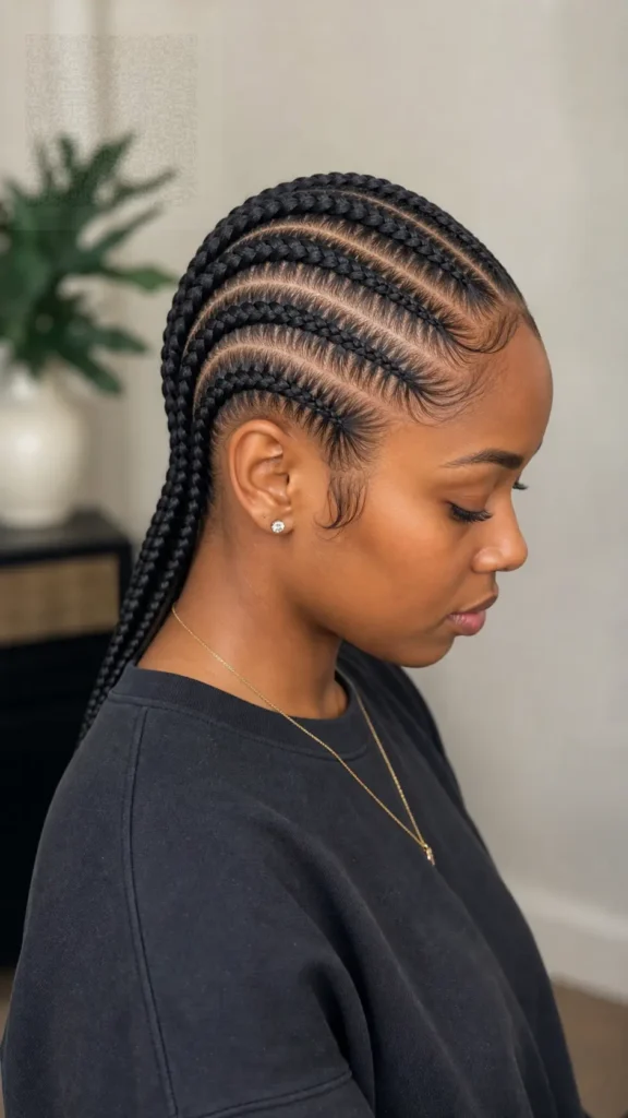 Classic Straight-Back Cornrows