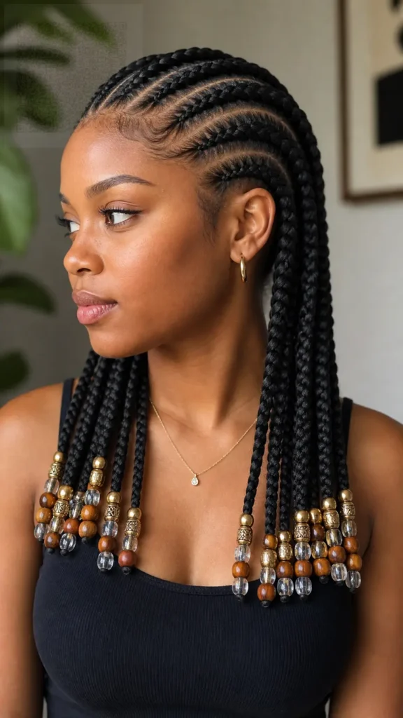 Cornrows With Beads