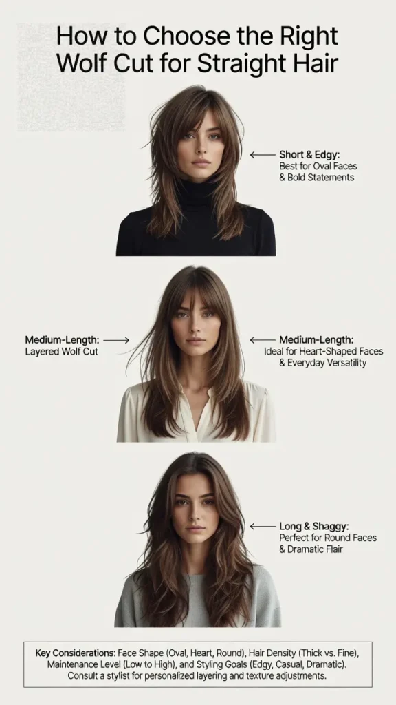 How to Choose the Right Wolf Cut for Straight Hair