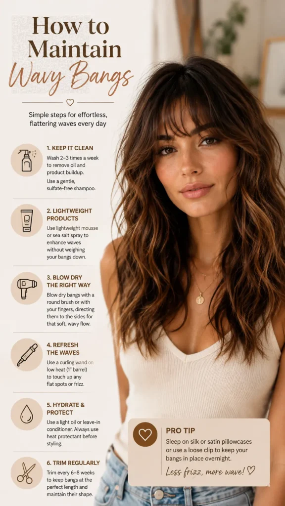 How to Maintain Wavy Bangs