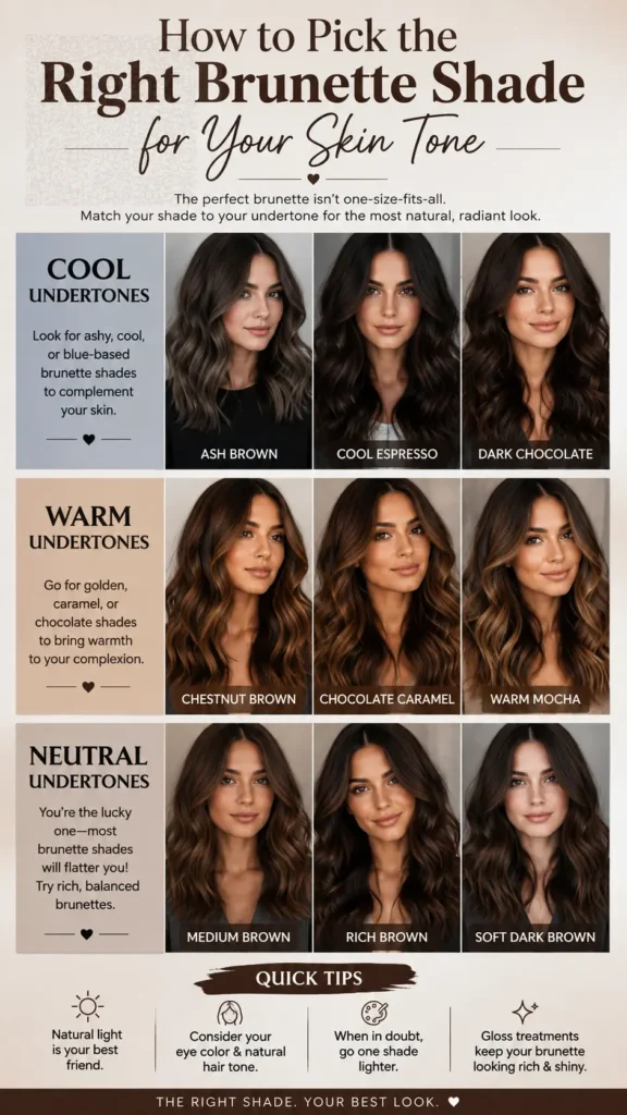 How to Pick the Right Brunette Shade for Your Skin Tone