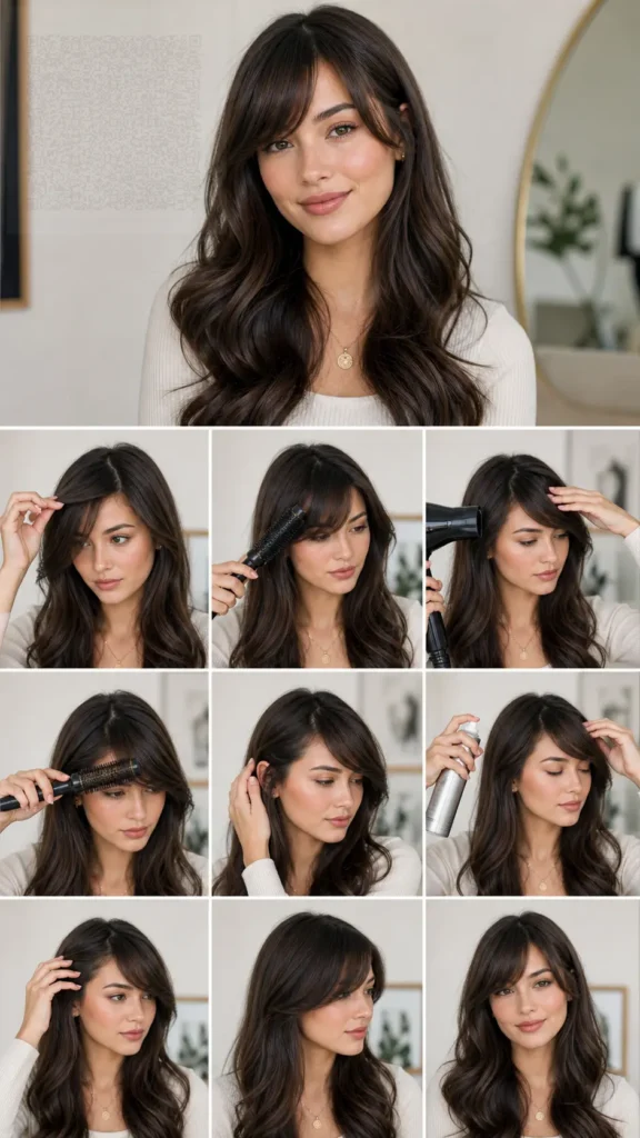 How to Style Side Swept Bangs