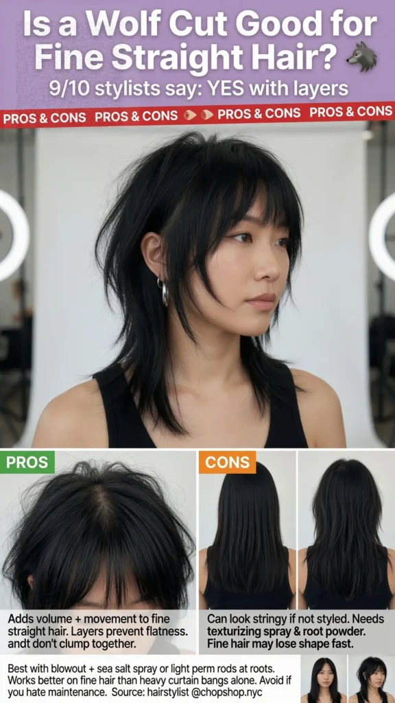 Is a Wolf Cut Good for Fine Straight Hair