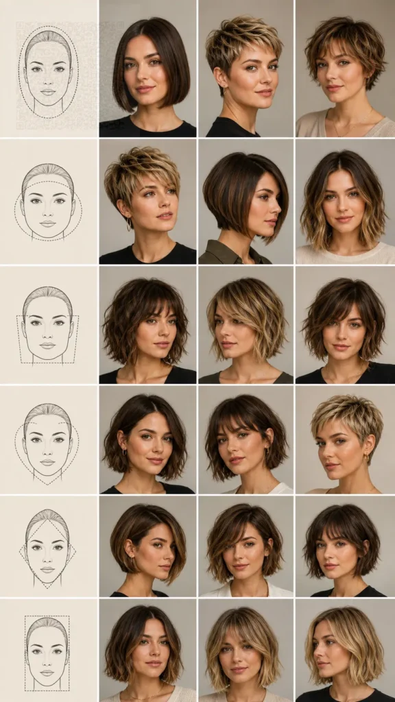 Best Short Haircuts for Women by Face Shape