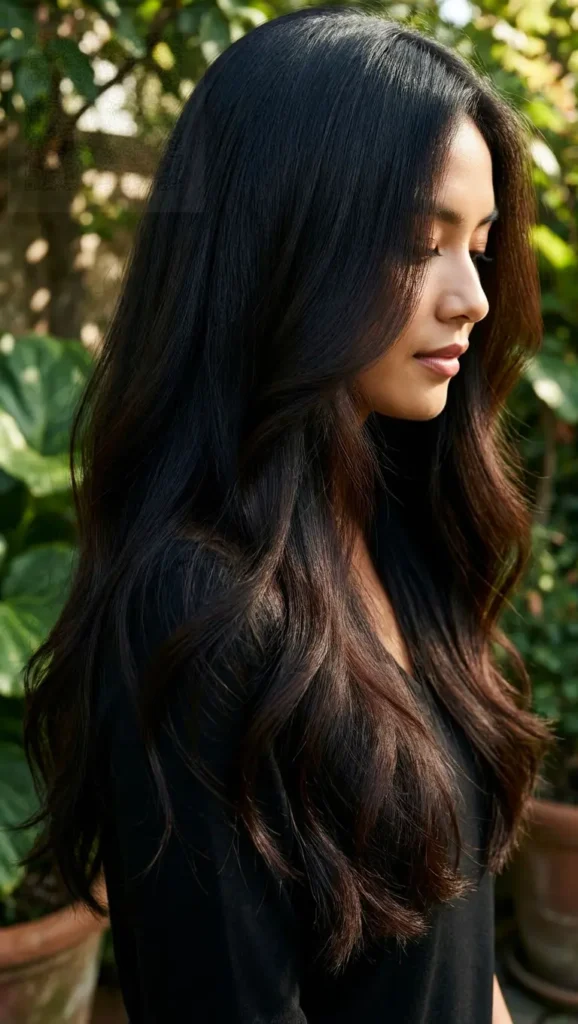 Soft Black with Brown Shine