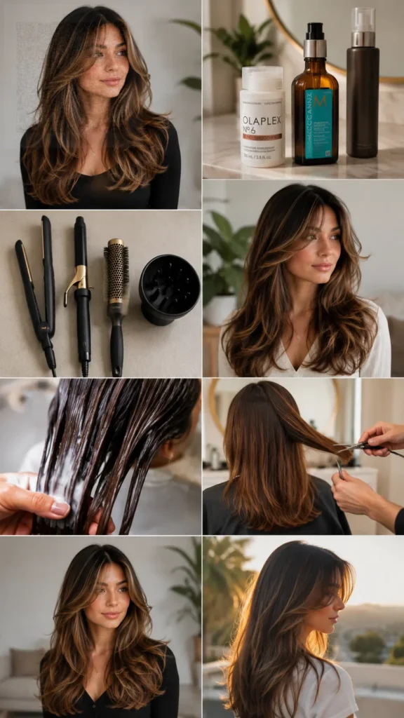 Styling Tips for Long Layers with Curtain Bangs Long Hair