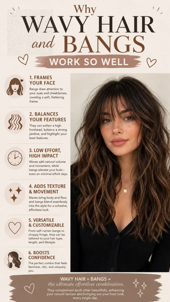 Why Wavy Hair and Bangs Work So Well