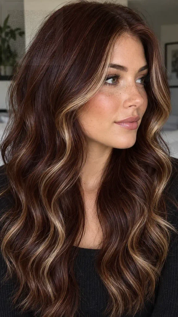 Dark Auburn With Soft Blonde Accents