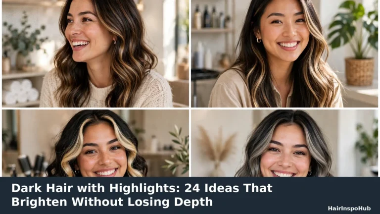 Dark Hair with Highlights: 24 Ideas That Brighten Brunettes