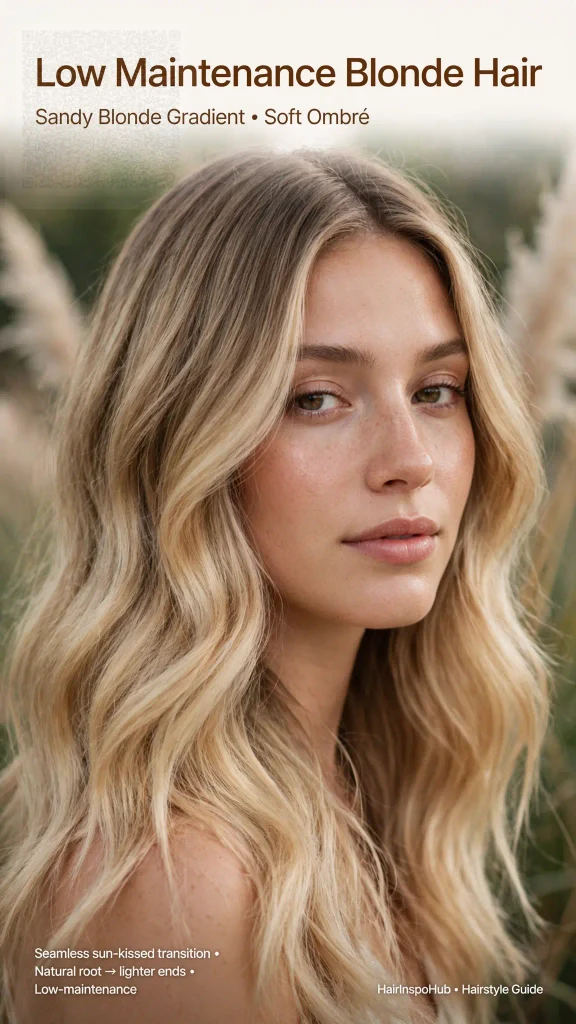 Sandy blonde gradient soft ombré