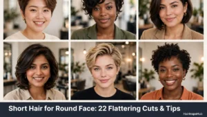 Short Hair for Round Face: 22 Flattering Cuts That Add Length, Not Width