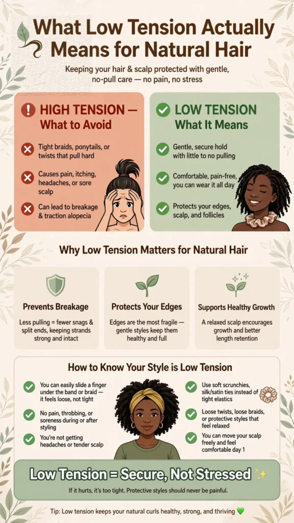 What low tension actually means for natural hair