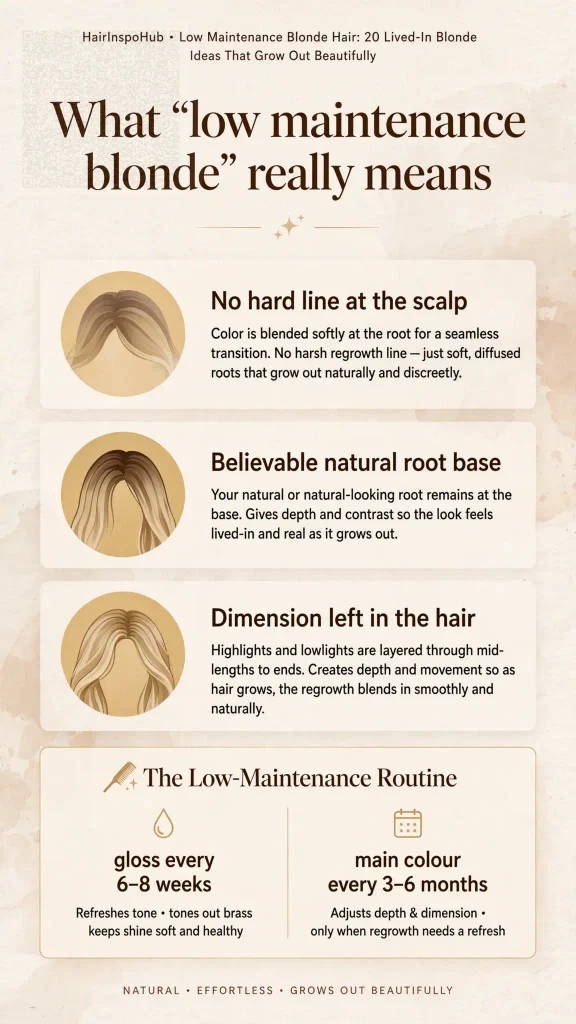 What low maintenance blonde really means